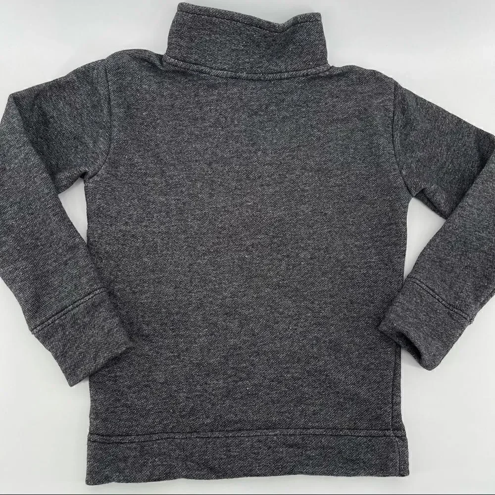 The Children’s Place Boys Black Quarter Zip French Terry Pullover Sweater Size 4